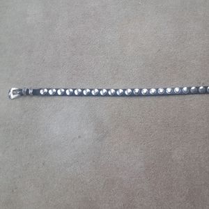 Justin "Walking Eagle" Half Dollar Replica Concho Leather Belt, MINT CONDITION